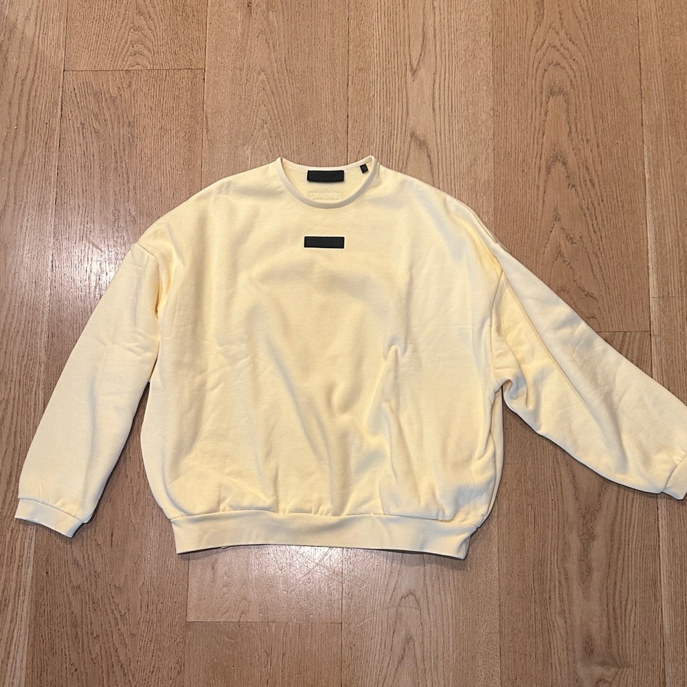 Fear of God Men's Yellow Crewneck Sweater